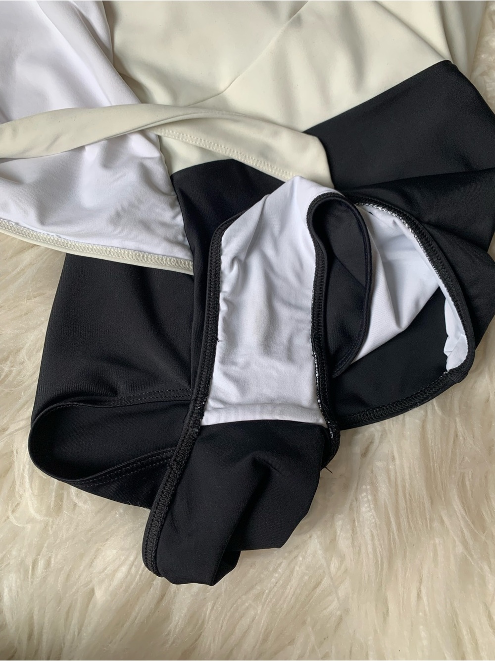 Summersalt The Perfect Wrap One Piece Swimsuit Black White Size 6 - Picture 6 of 7